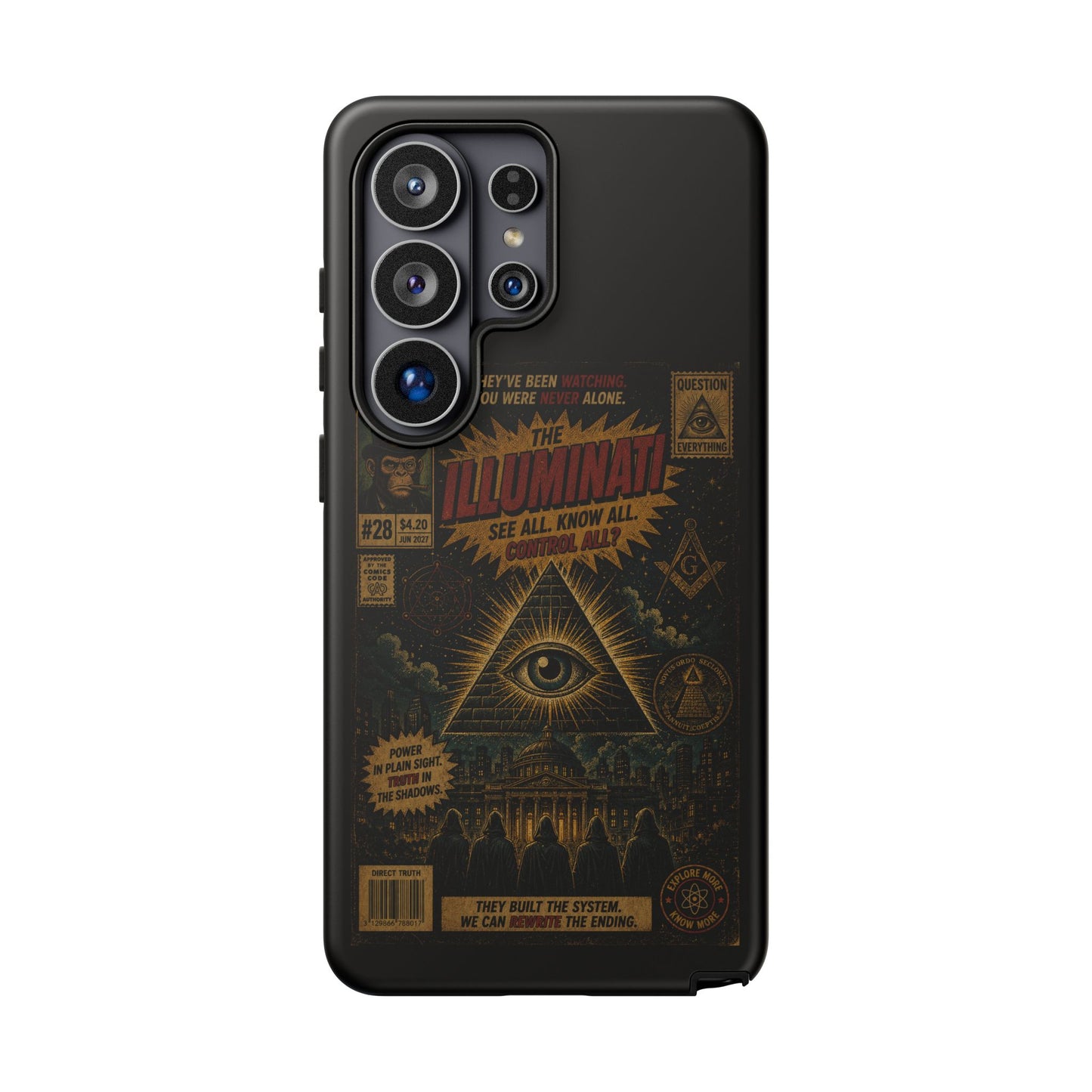Illuminati Vintage Eye Phone Case — Occult Conspiracy Graphic iPhone Cover