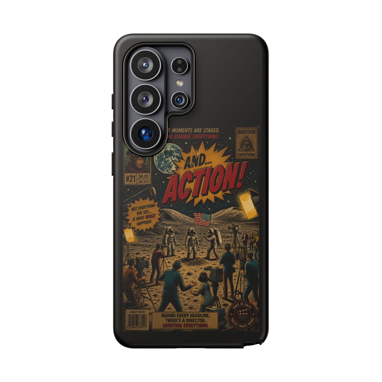 Retro Sci‑Fi 'And... Action!' Phone Case