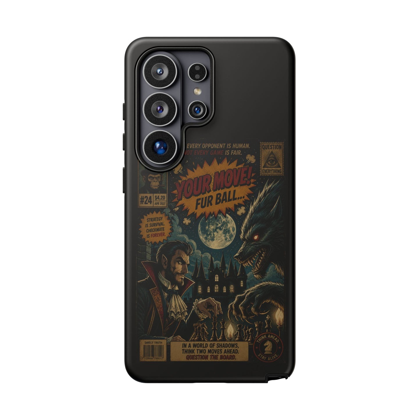Retro Horror Comic iPhone Case — Werewolf Vintage Movie Poster Design