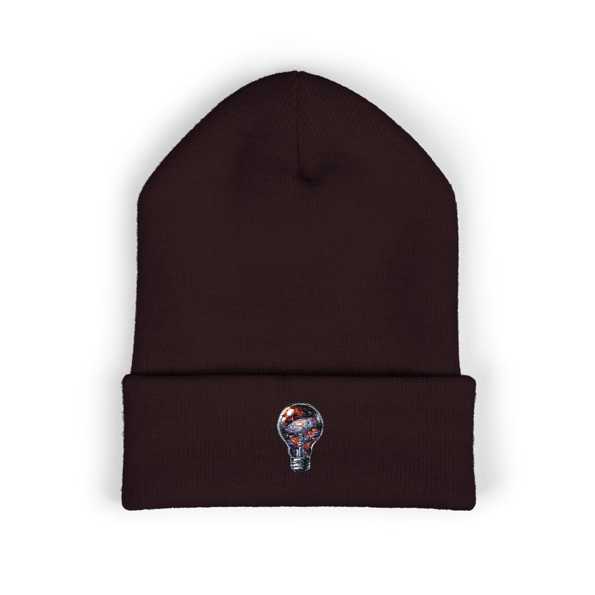 Embroidered Mosaic Lightbulb Cuffed Beanie