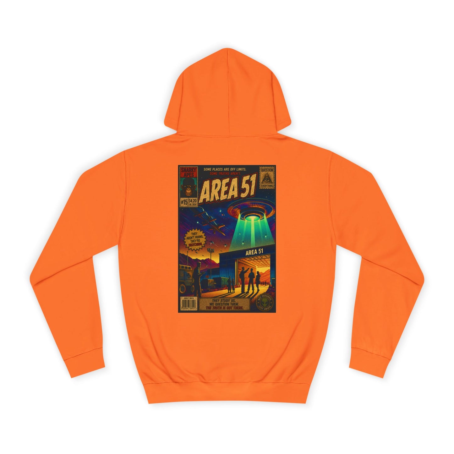 Area 51 Hoodie – Retro UFO Poster Pullover