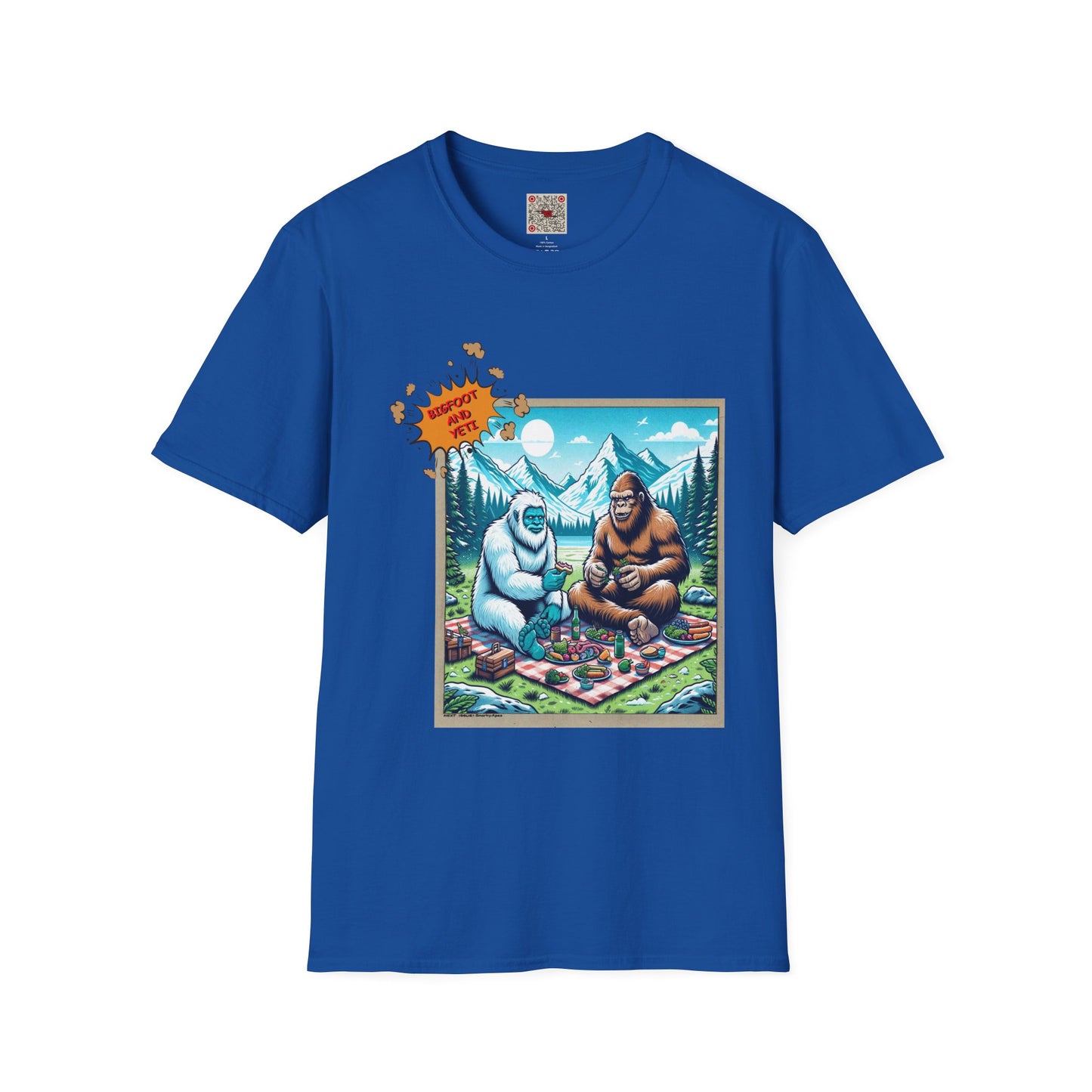 T-Shirt — "Wonderin' Wet?" Bigfoot & Yeti Picnic Graphic Tee