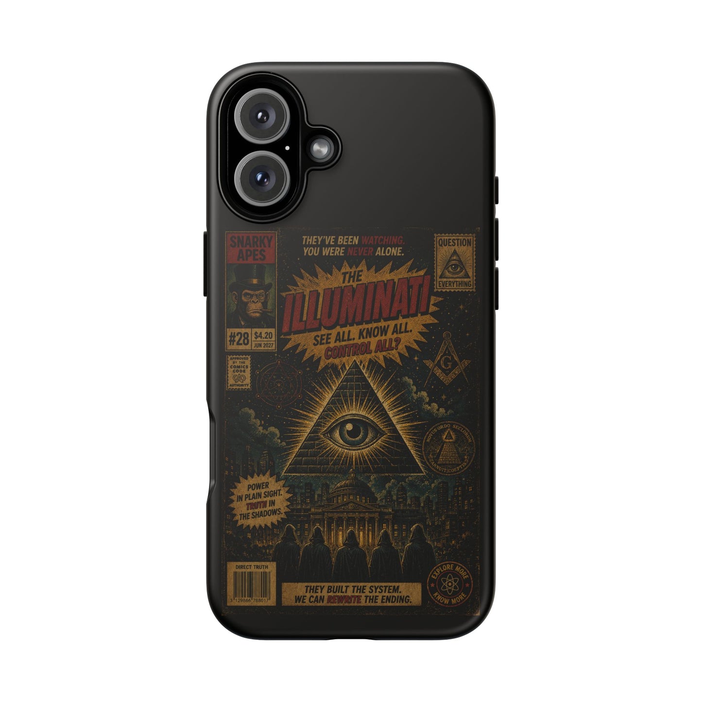 Illuminati Vintage Eye Phone Case — Occult Conspiracy Graphic iPhone Cover