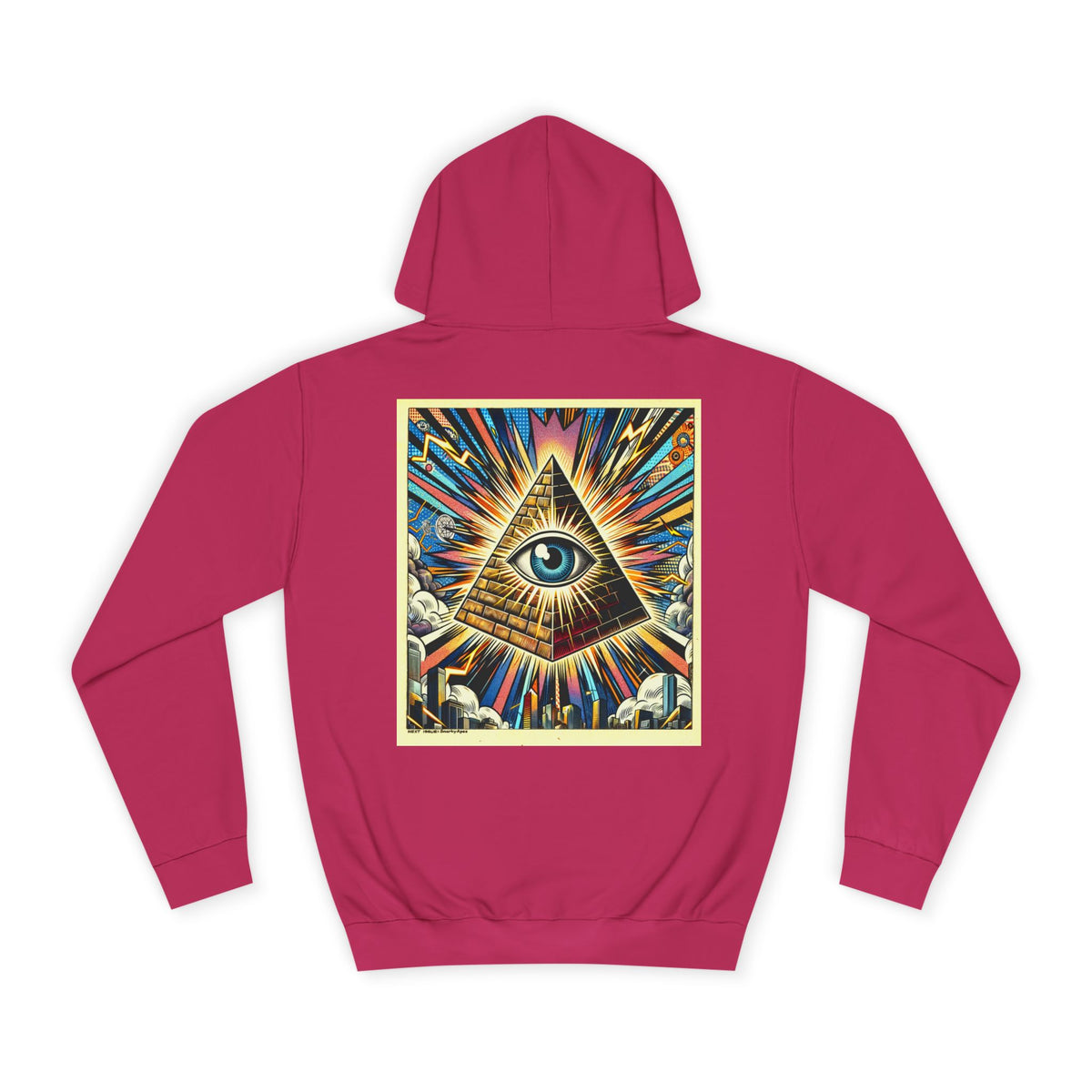 All-Seeing Pyramid Hoodie — Vintage Illuminated Eye Graphic