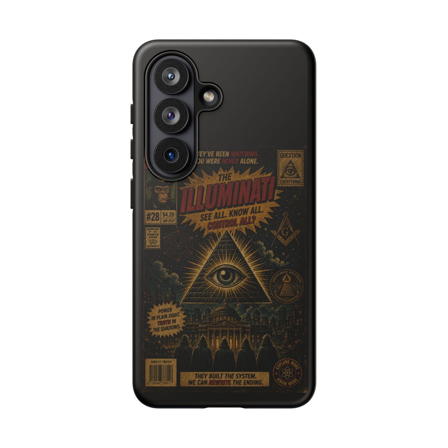 Illuminati Vintage Eye Phone Case — Occult Conspiracy Graphic iPhone Cover