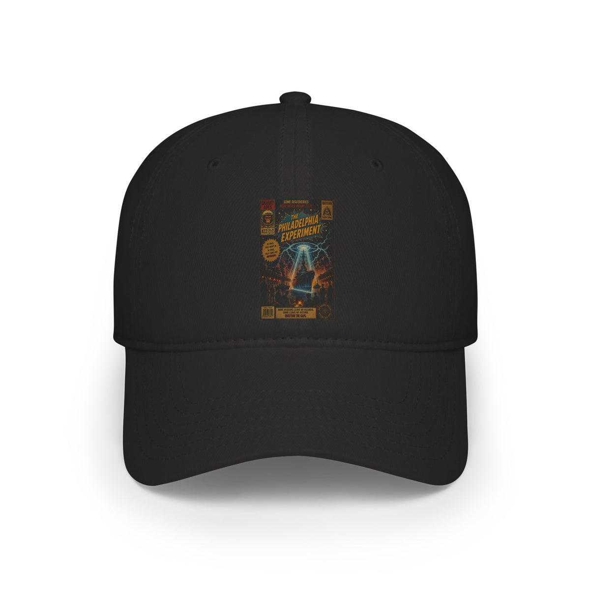 Vintage UFO Poster Baseball Cap — Retro Alien Abduction Graphic Hat