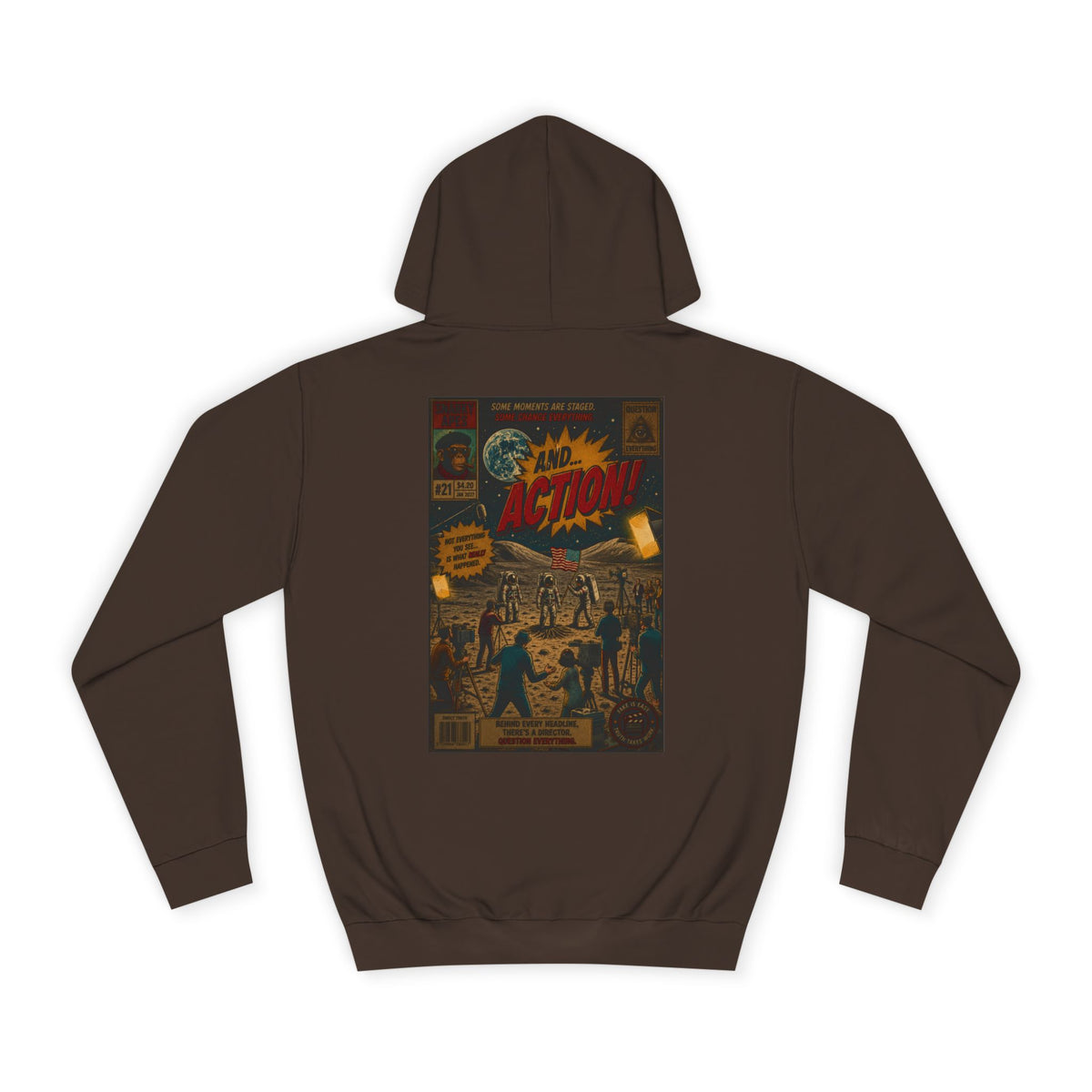 Vintage Comic Cover Hoodie – Retro 'Action' Graphic Pullover