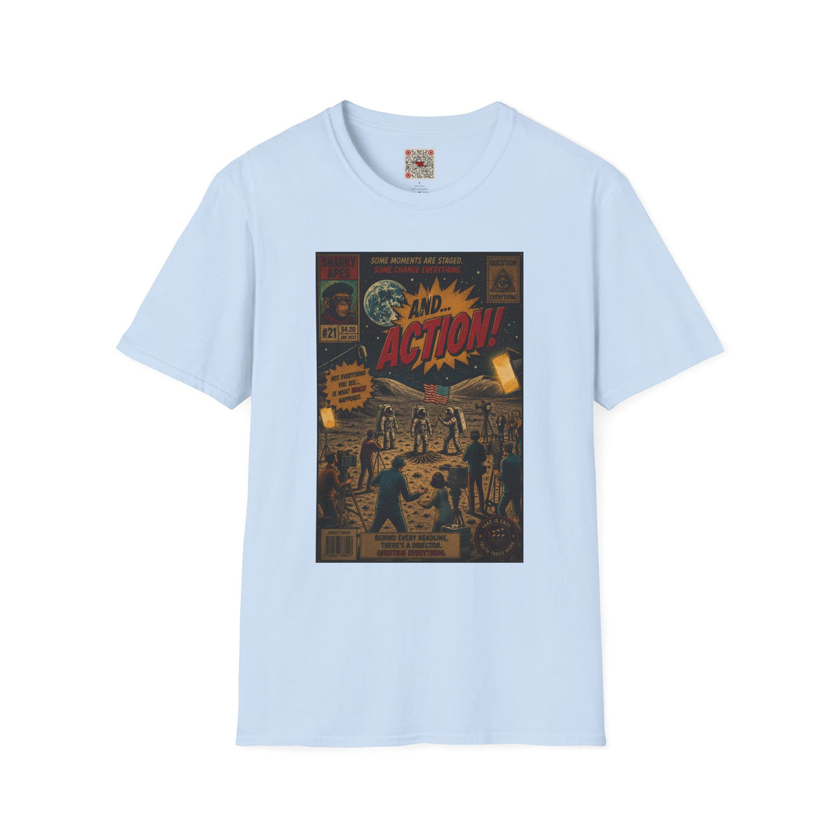 Retro Comic '...And Action!' Graphic T-Shirt