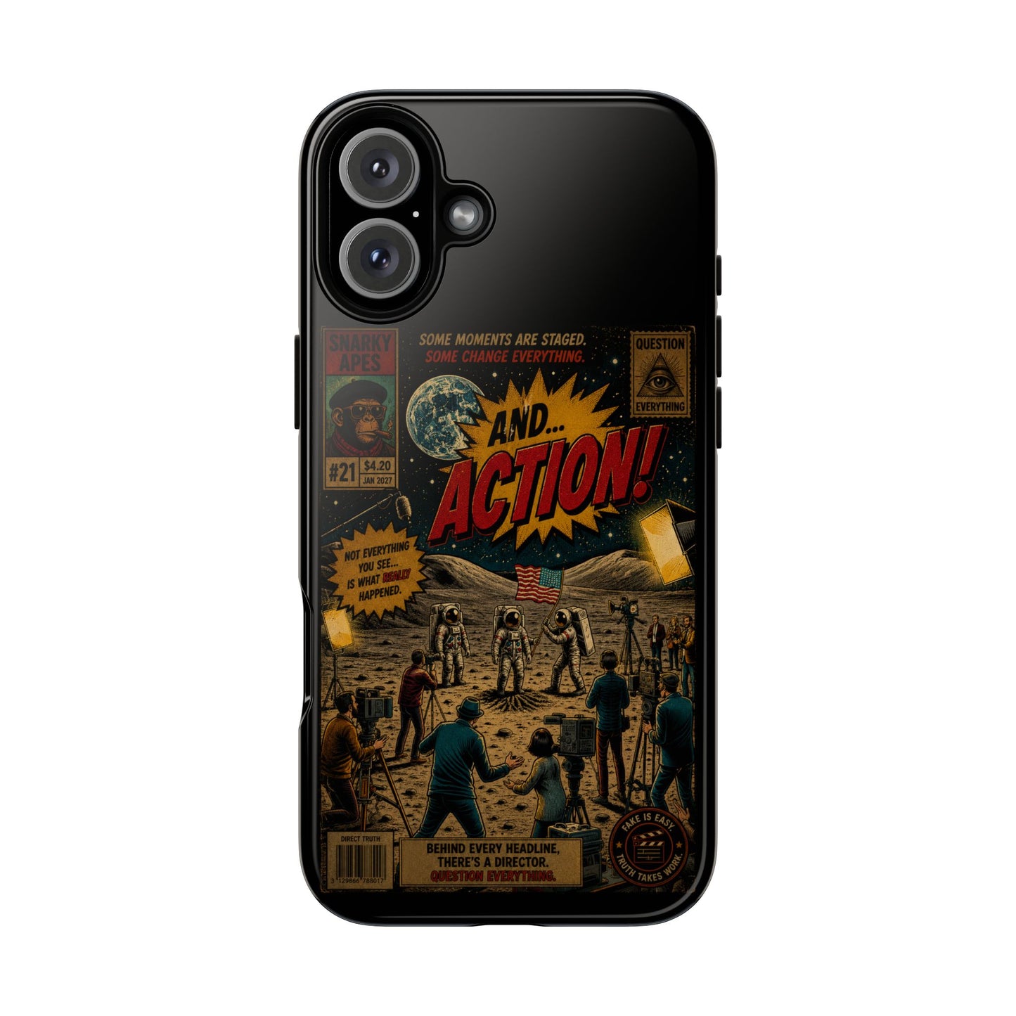 Retro Sci‑Fi 'And... Action!' Phone Case
