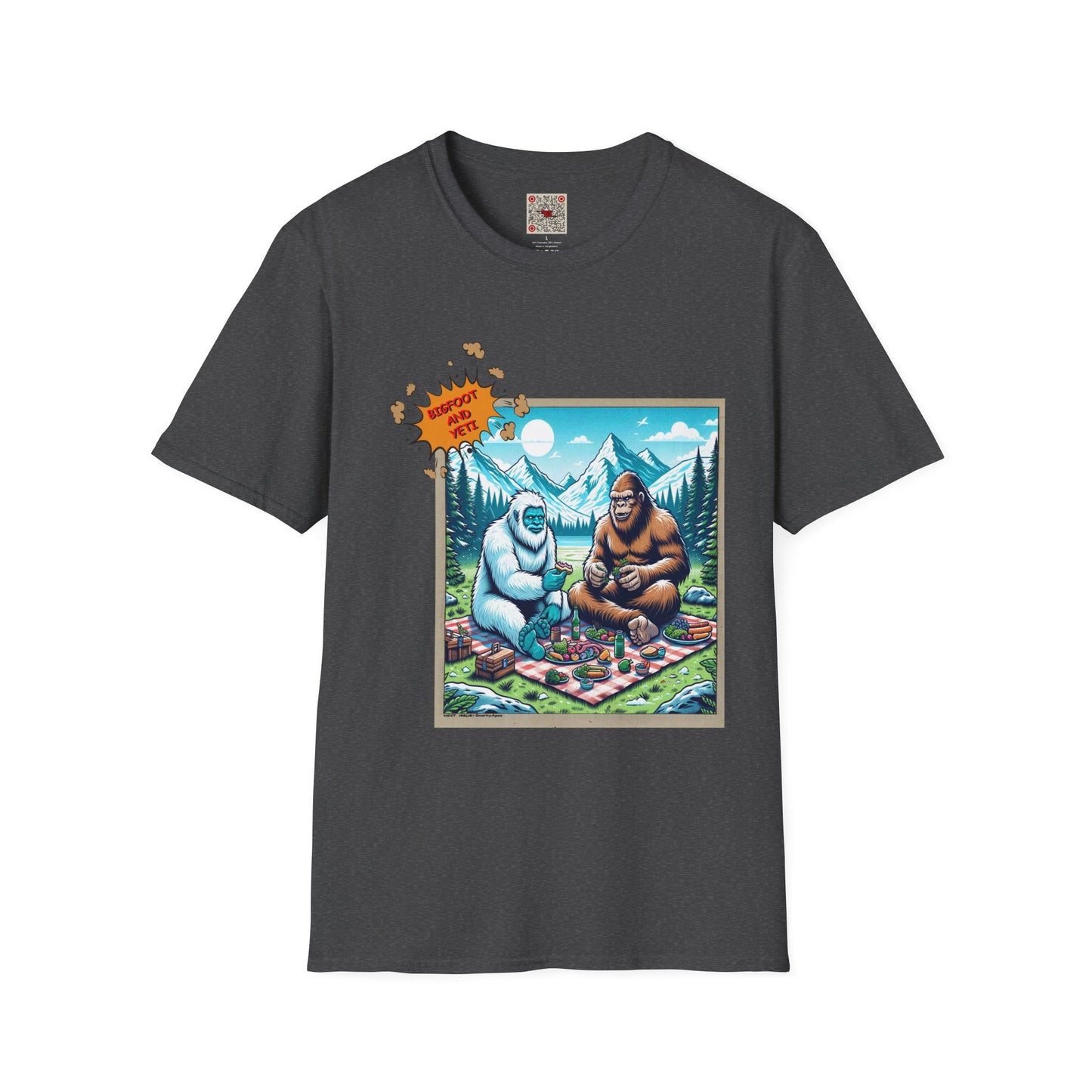 T-Shirt — "Wonderin' Wet?" Bigfoot & Yeti Picnic Graphic Tee
