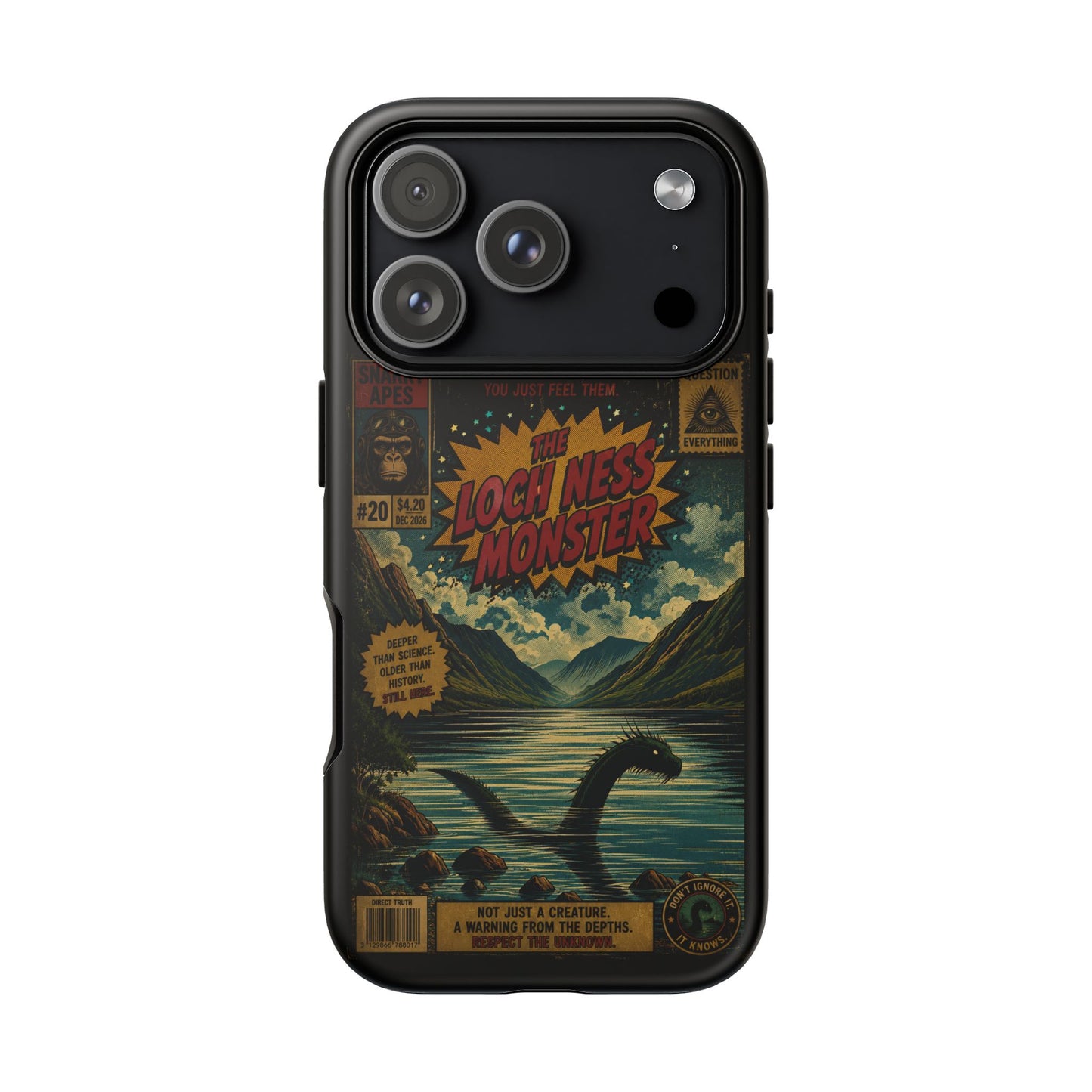 Phone Case — Retro 'Loch Ness Monster' Comic Art Protective Cover