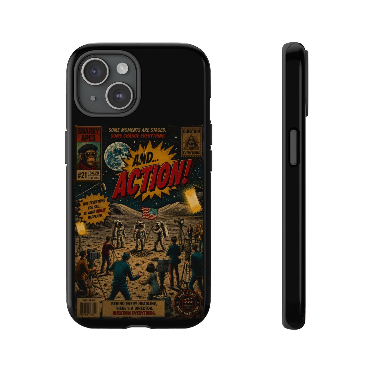 Retro Sci‑Fi 'And... Action!' Phone Case