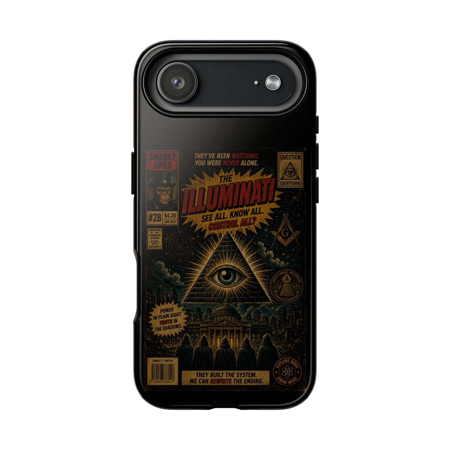 Illuminati Vintage Eye Phone Case — Occult Conspiracy Graphic iPhone Cover