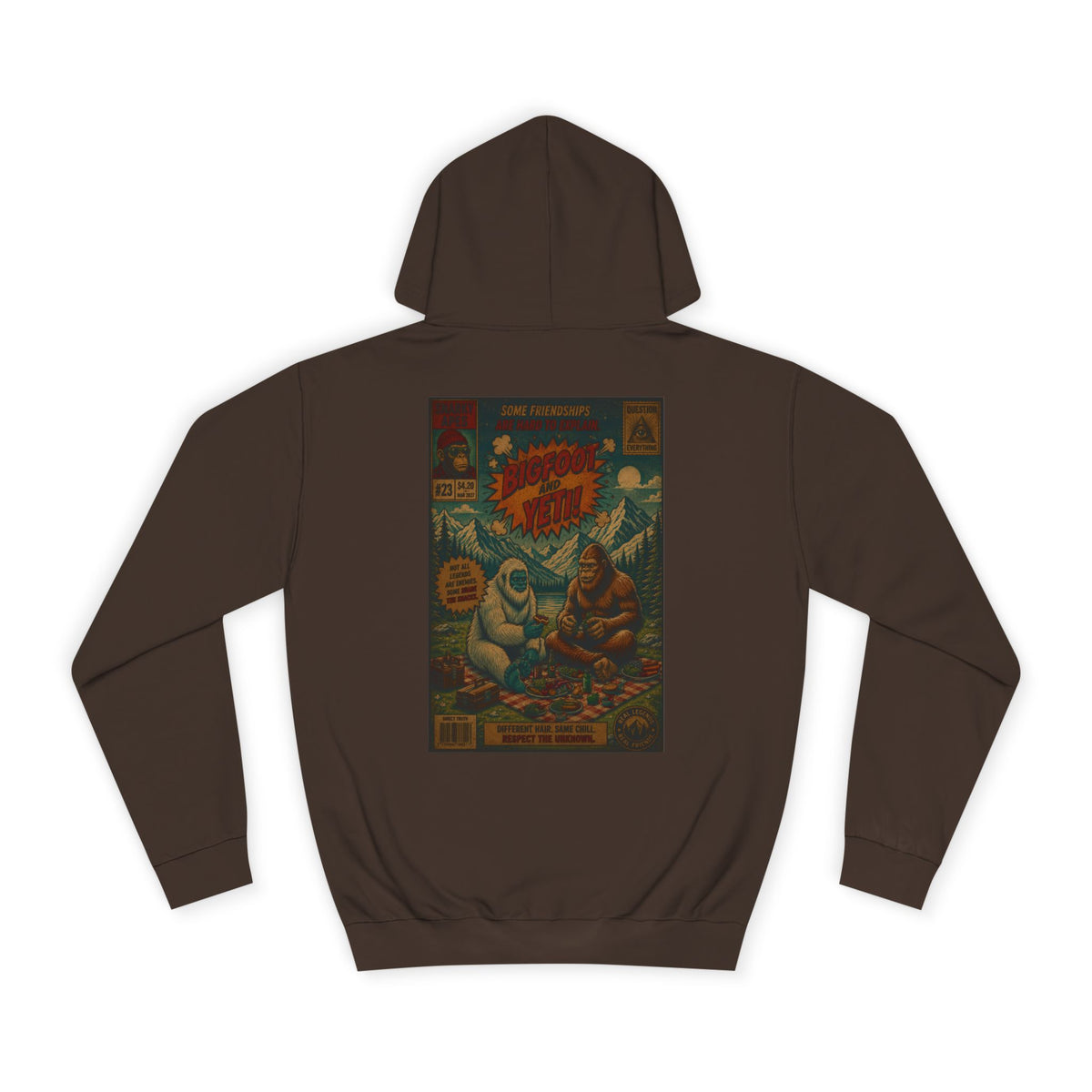 Vintage Comic Backprint Hoodie — Retro Monster Issue Graphic