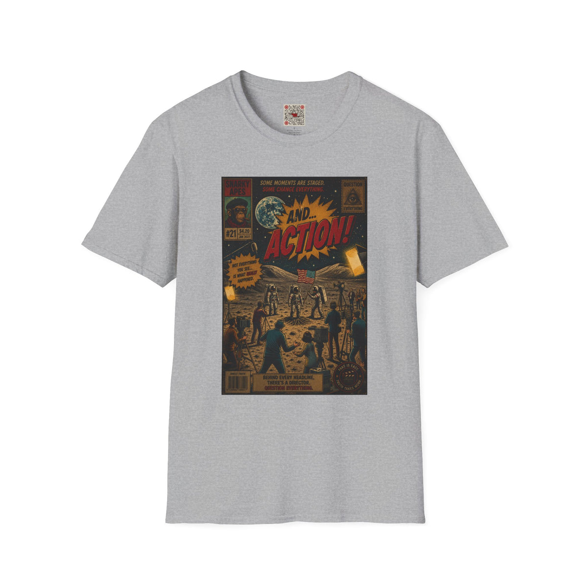 Retro Comic '...And Action!' Graphic T-Shirt
