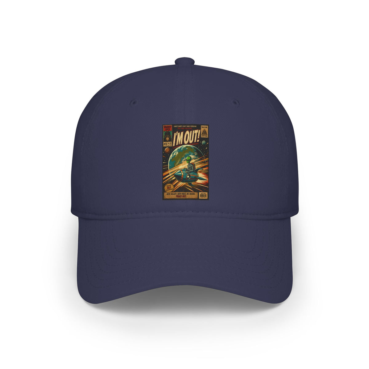 Retro Sci‑Fi "I'M OUT" Baseball Cap