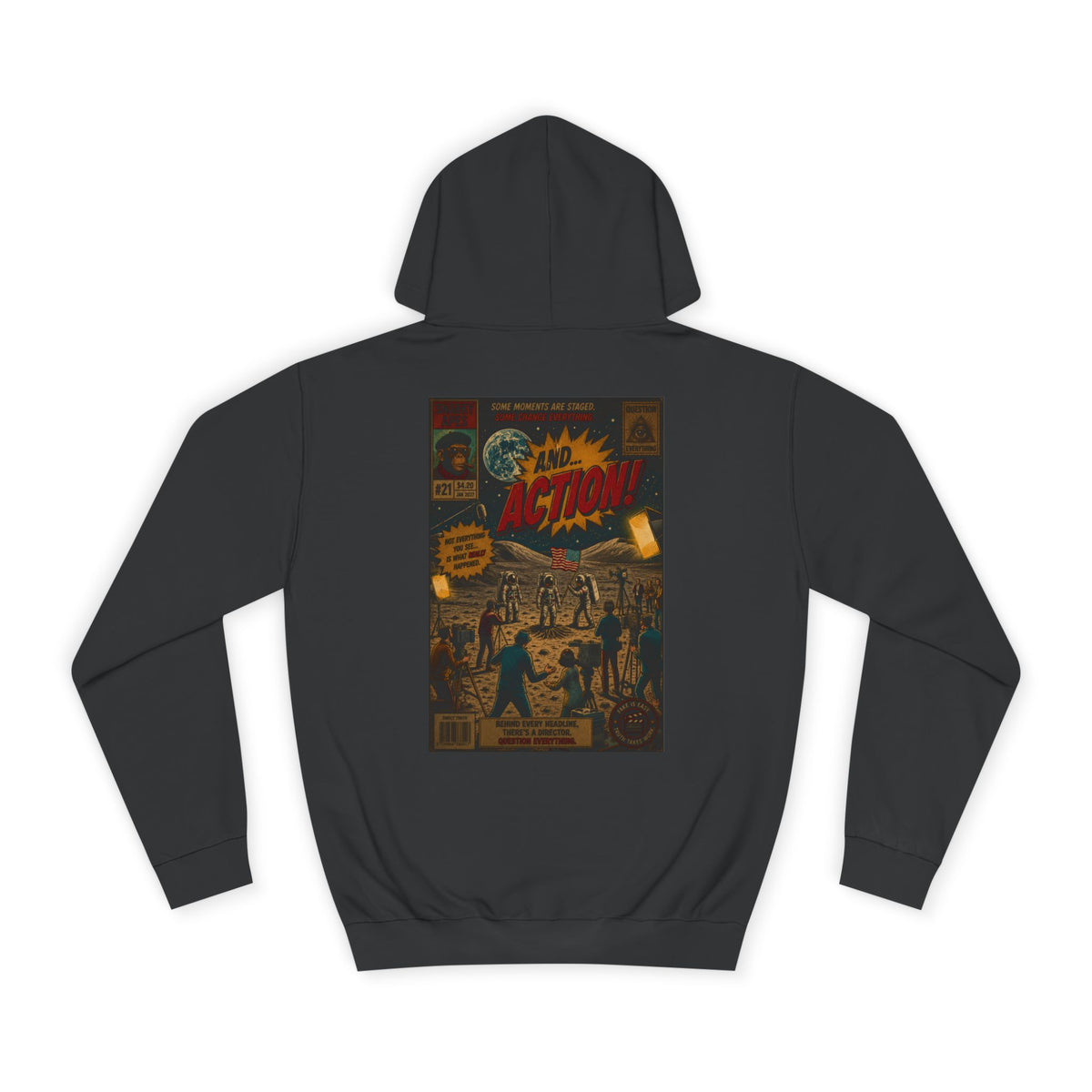 Vintage Comic Cover Hoodie – Retro 'Action' Graphic Pullover