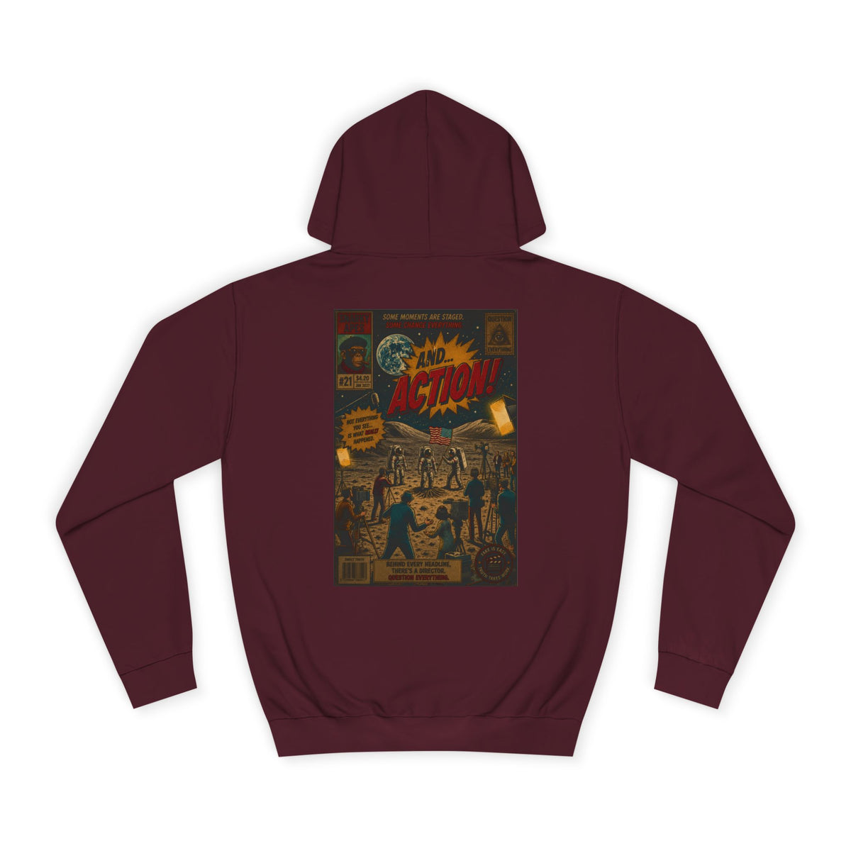 Vintage Comic Cover Hoodie – Retro 'Action' Graphic Pullover