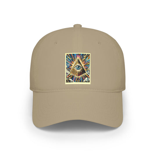 All-Seeing Eye Low Profile Baseball Cap — Mystic Pyramid Symbol Hat
