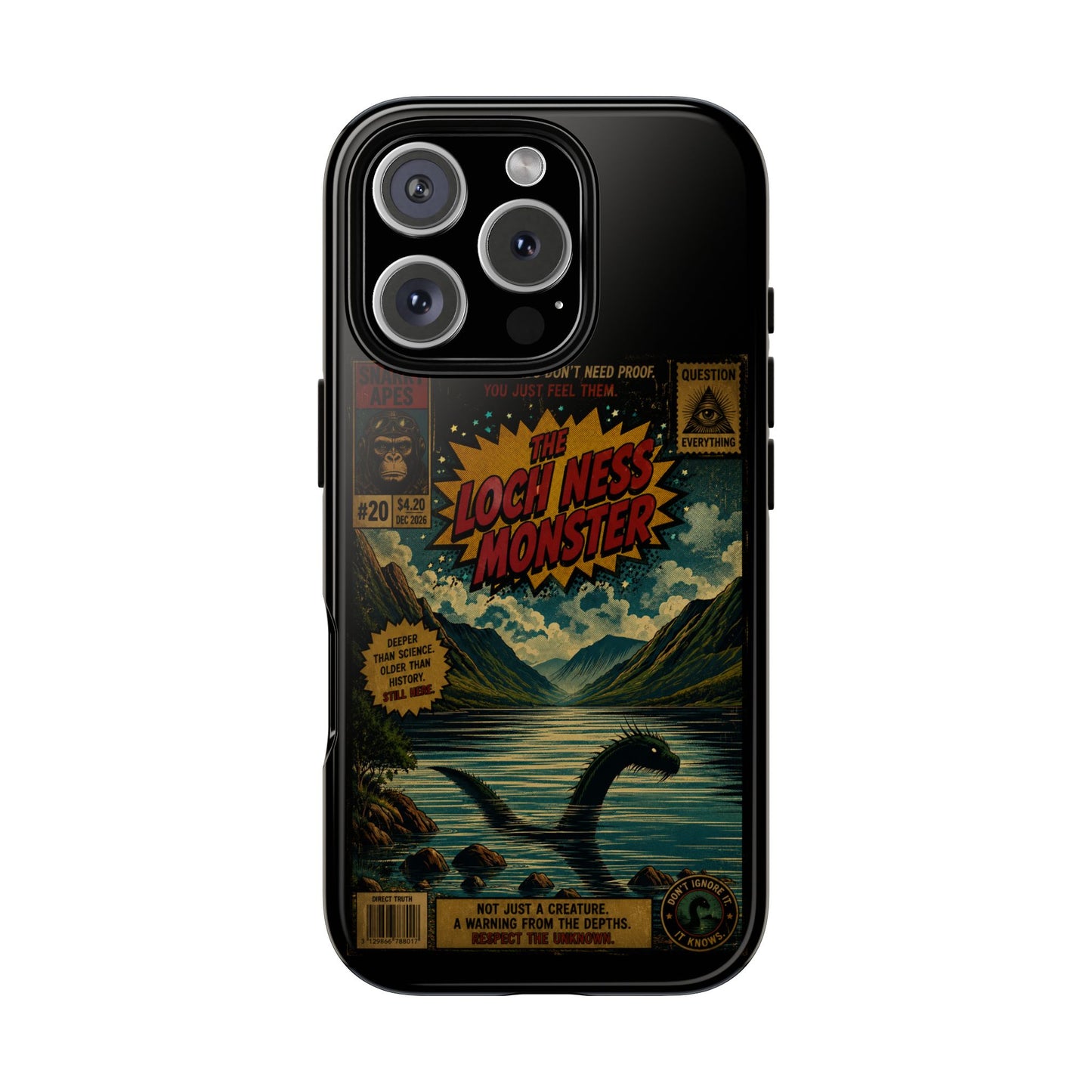 Phone Case — Retro 'Loch Ness Monster' Comic Art Protective Cover