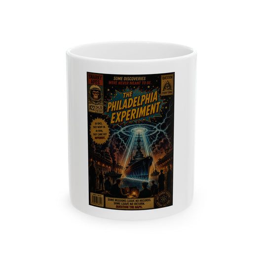 Philadelphia Experiment Ceramic Mug – Retro Sci‑Fi Poster Design (11oz & 15oz)