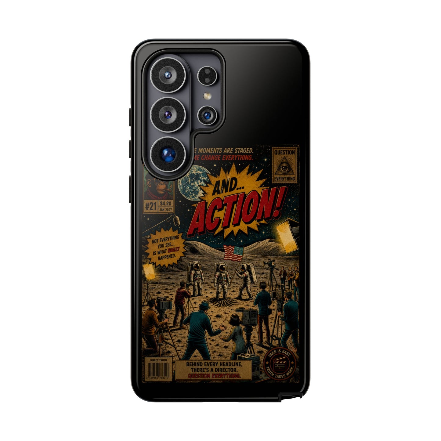 Retro Sci‑Fi 'And... Action!' Phone Case