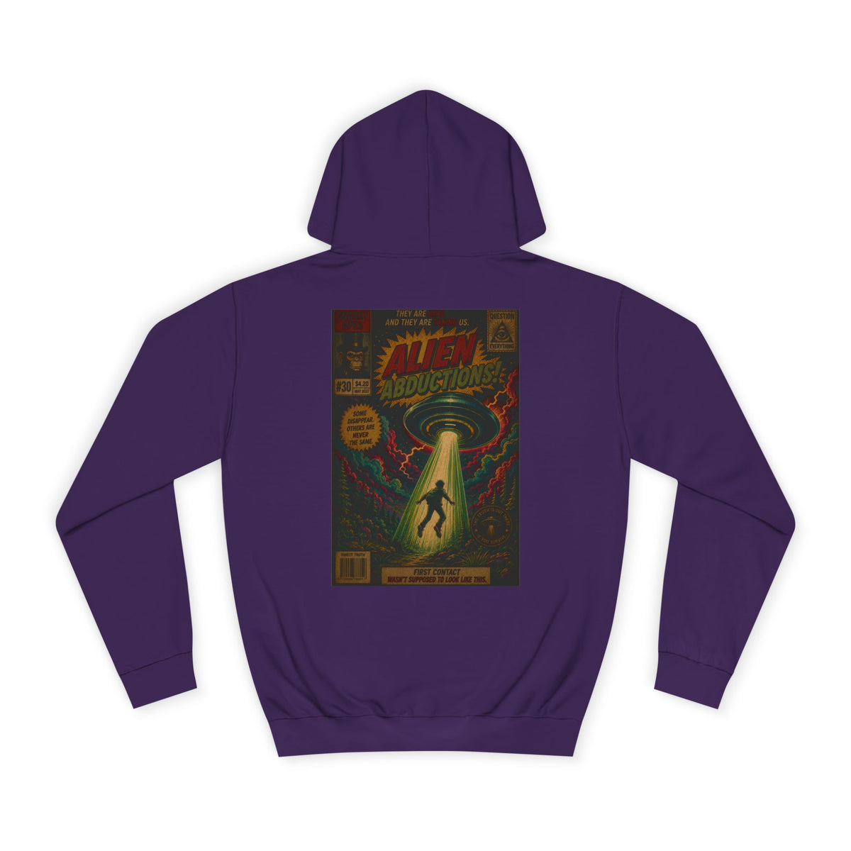 Alien Abduction Vintage Comic Hoodie