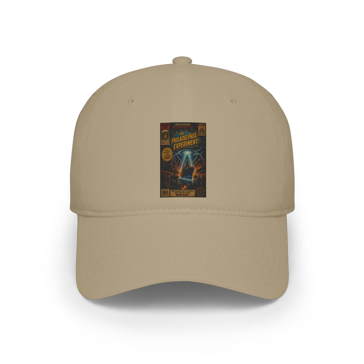Vintage UFO Poster Baseball Cap — Retro Alien Abduction Graphic Hat