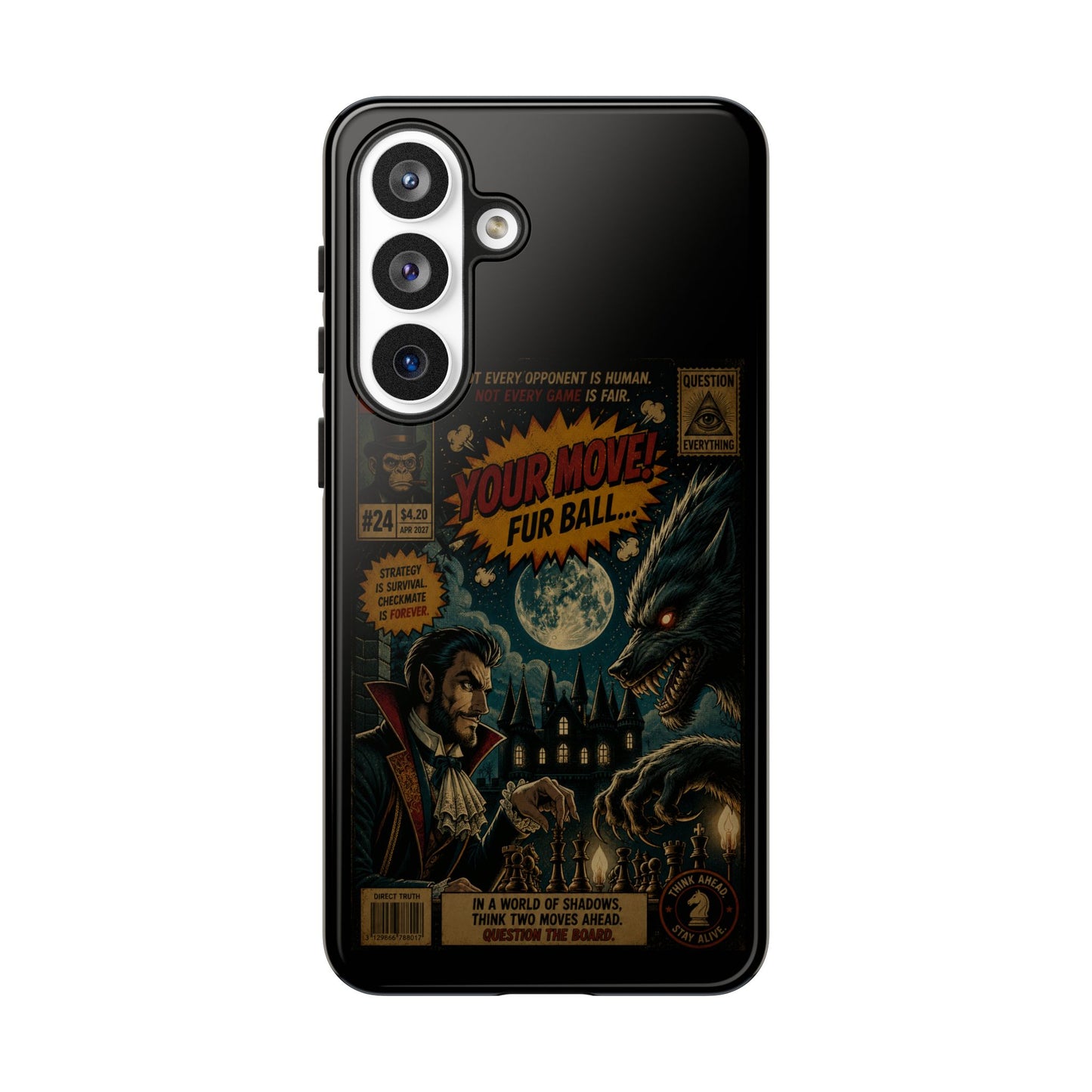 Retro Horror Comic iPhone Case — Werewolf Vintage Movie Poster Design