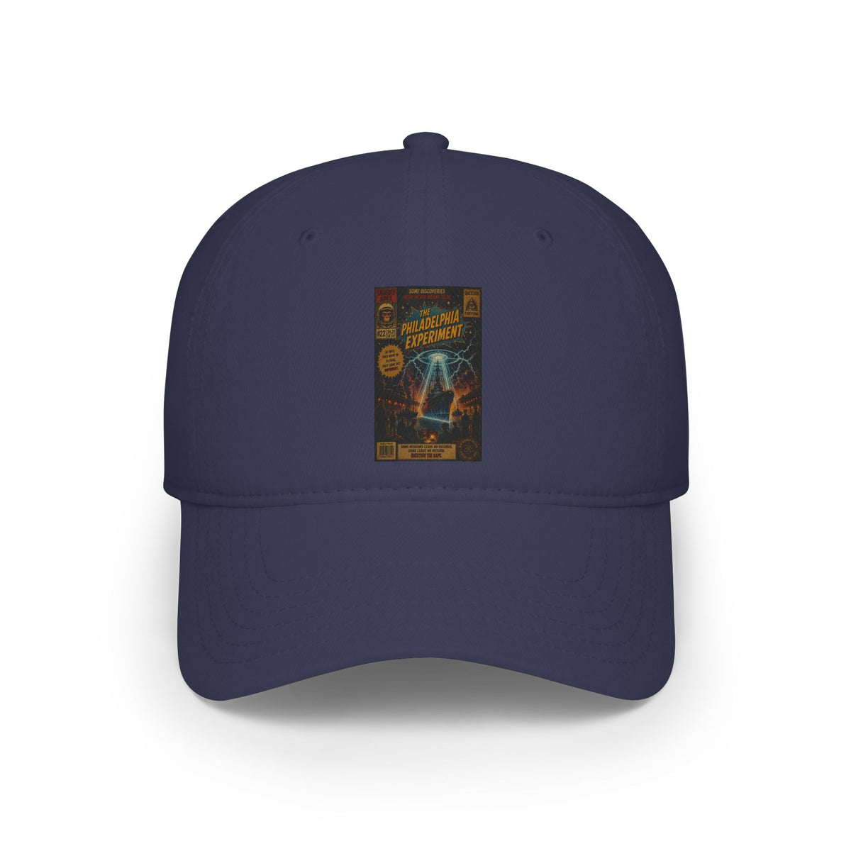 Vintage UFO Poster Baseball Cap — Retro Alien Abduction Graphic Hat