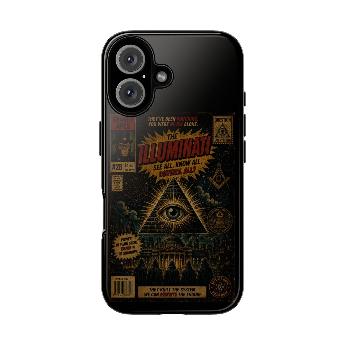 Illuminati Vintage Eye Phone Case — Occult Conspiracy Graphic iPhone Cover