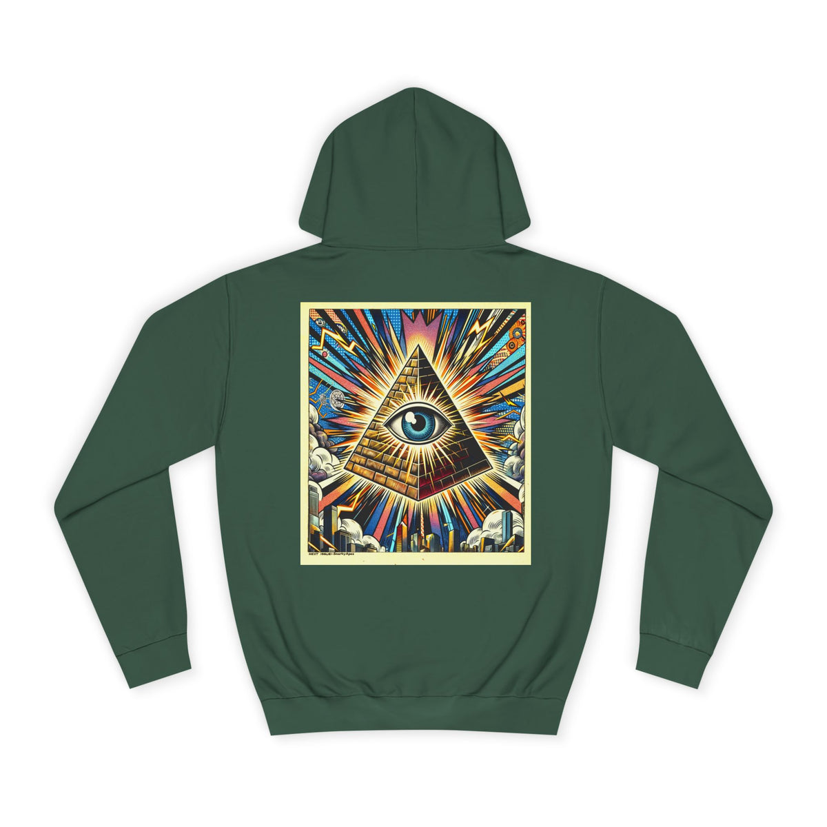 All-Seeing Pyramid Hoodie — Vintage Illuminated Eye Graphic