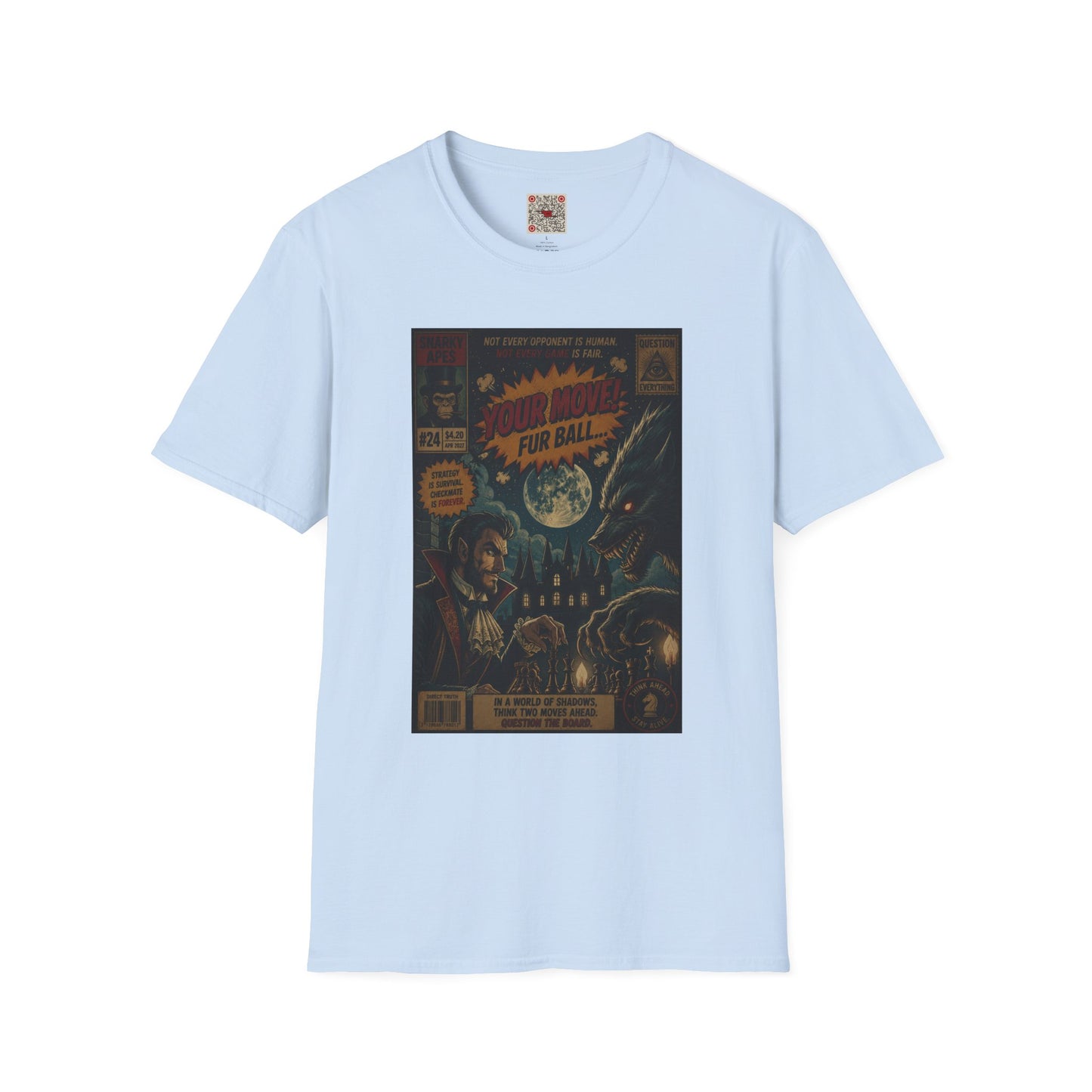 Retro Sci‑Fi Movie Poster T-Shirt — "Your Movie: Fur Ball" Graphic Tee