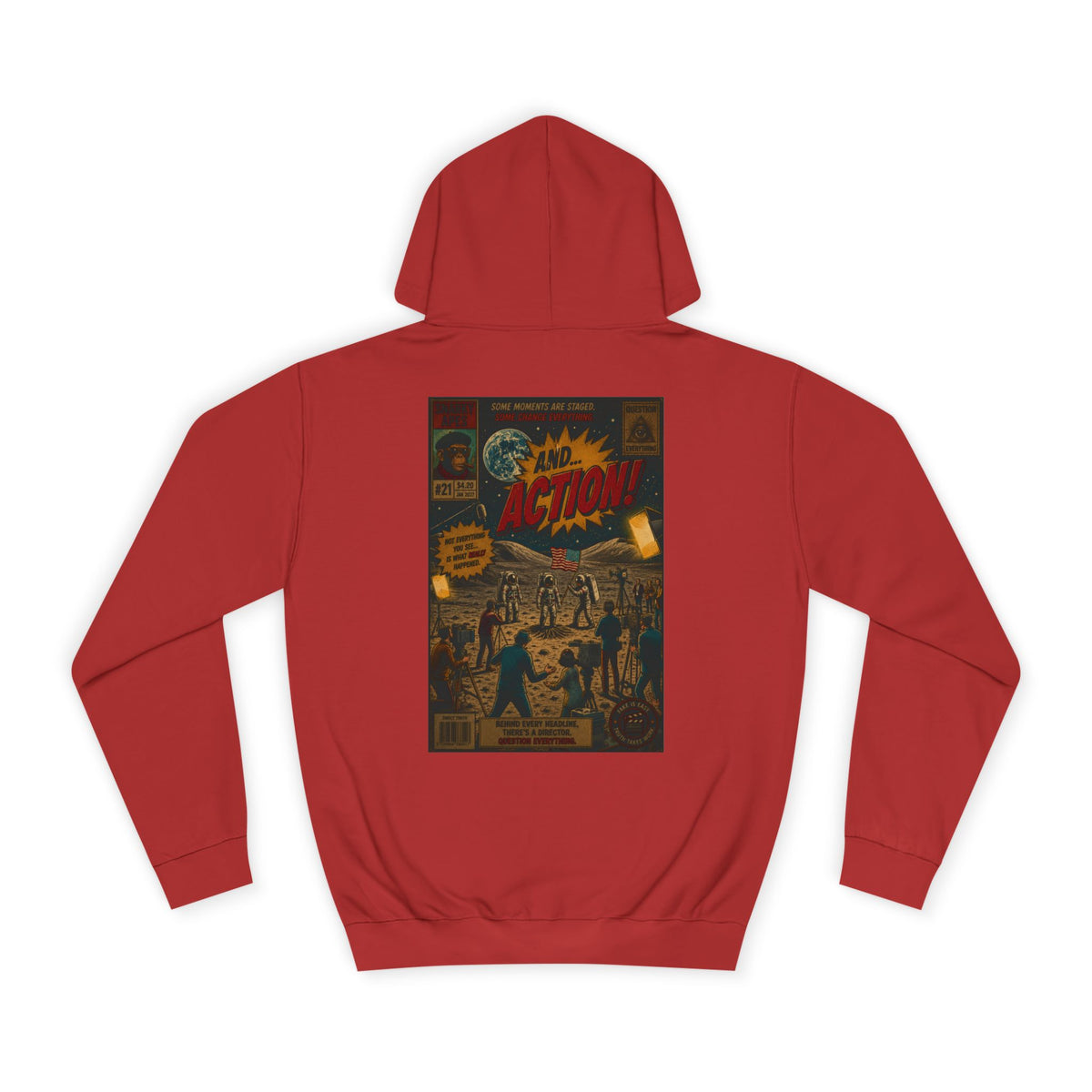 Vintage Comic Cover Hoodie – Retro 'Action' Graphic Pullover