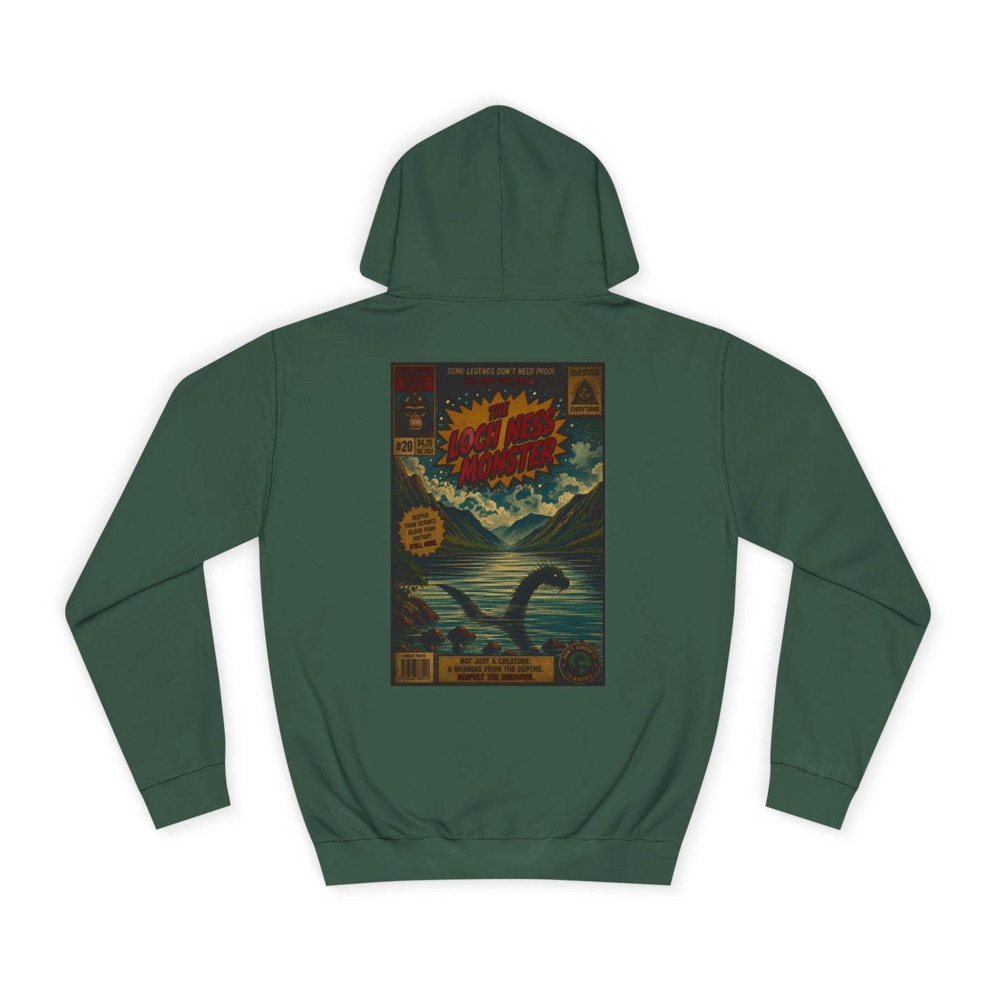 Vintage Adventure Hoodie — Retro Sea Monster Poster Graphic
