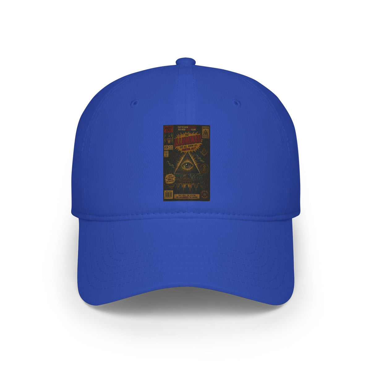 Low Profile Baseball Cap — Vintage Illuminati Poster Design
