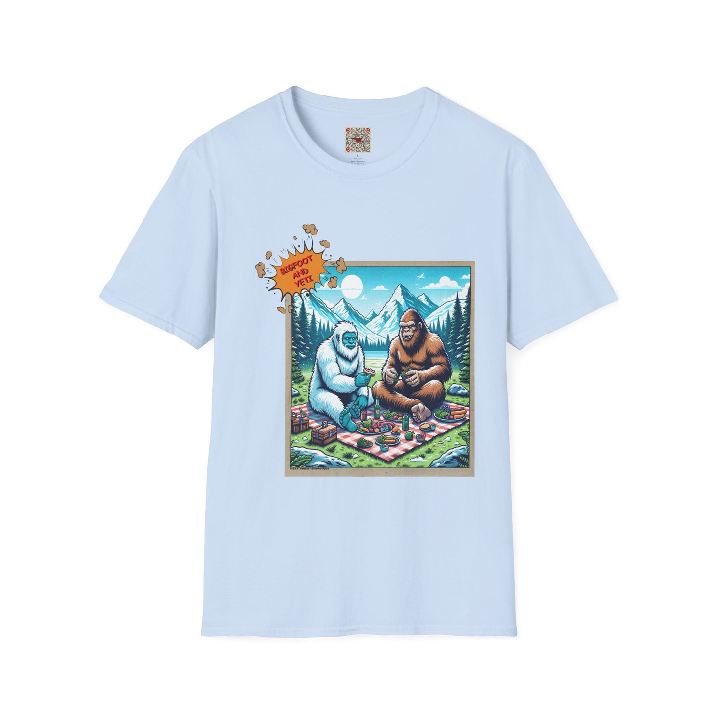 T-Shirt — "Wonderin' Wet?" Bigfoot & Yeti Picnic Graphic Tee