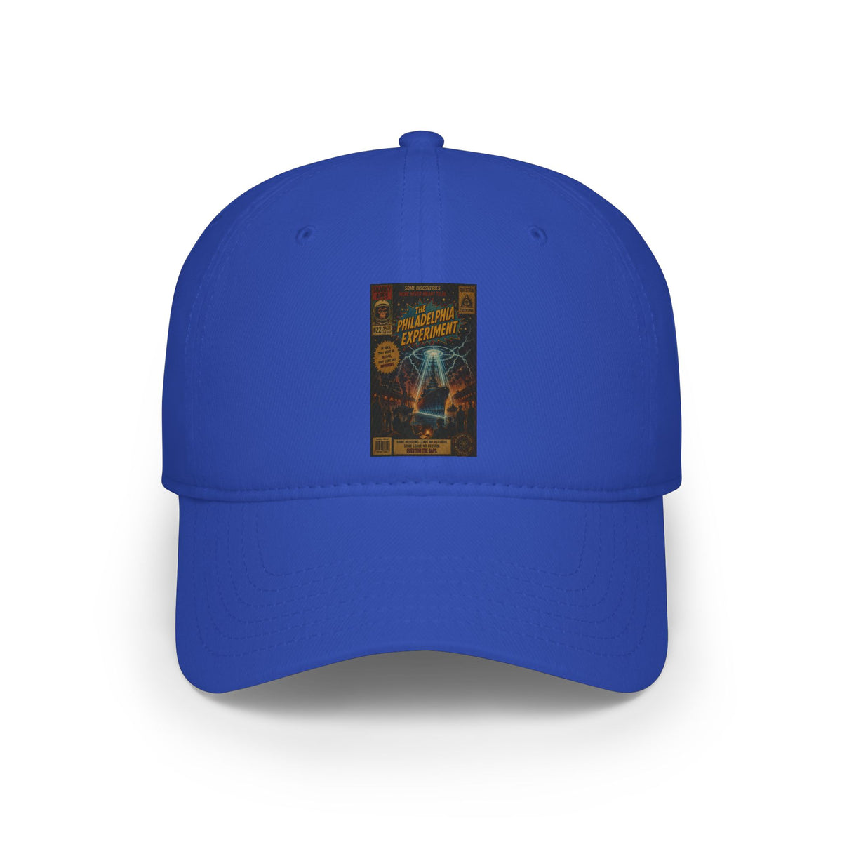 Vintage UFO Poster Baseball Cap — Retro Alien Abduction Graphic Hat