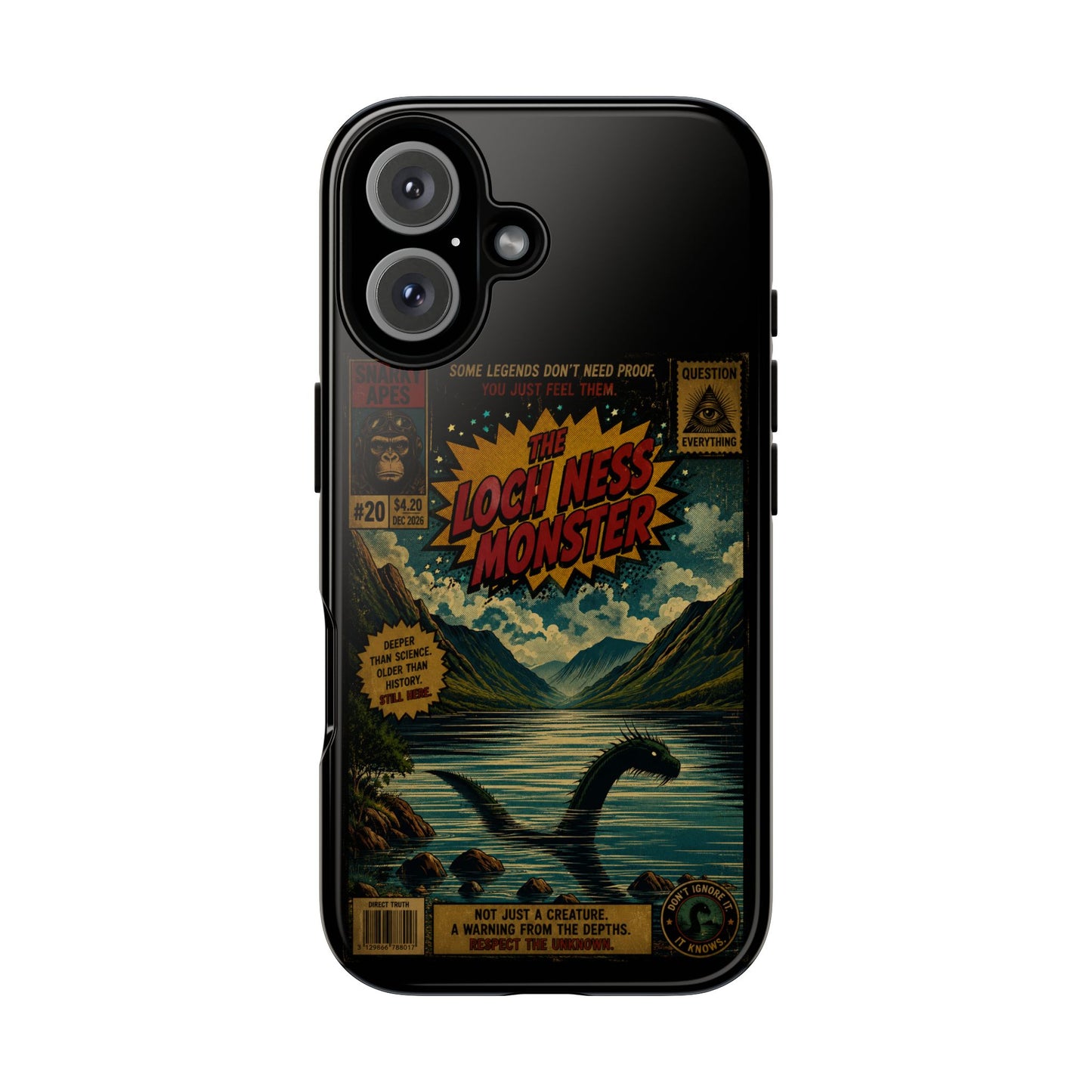 Phone Case — Retro 'Loch Ness Monster' Comic Art Protective Cover