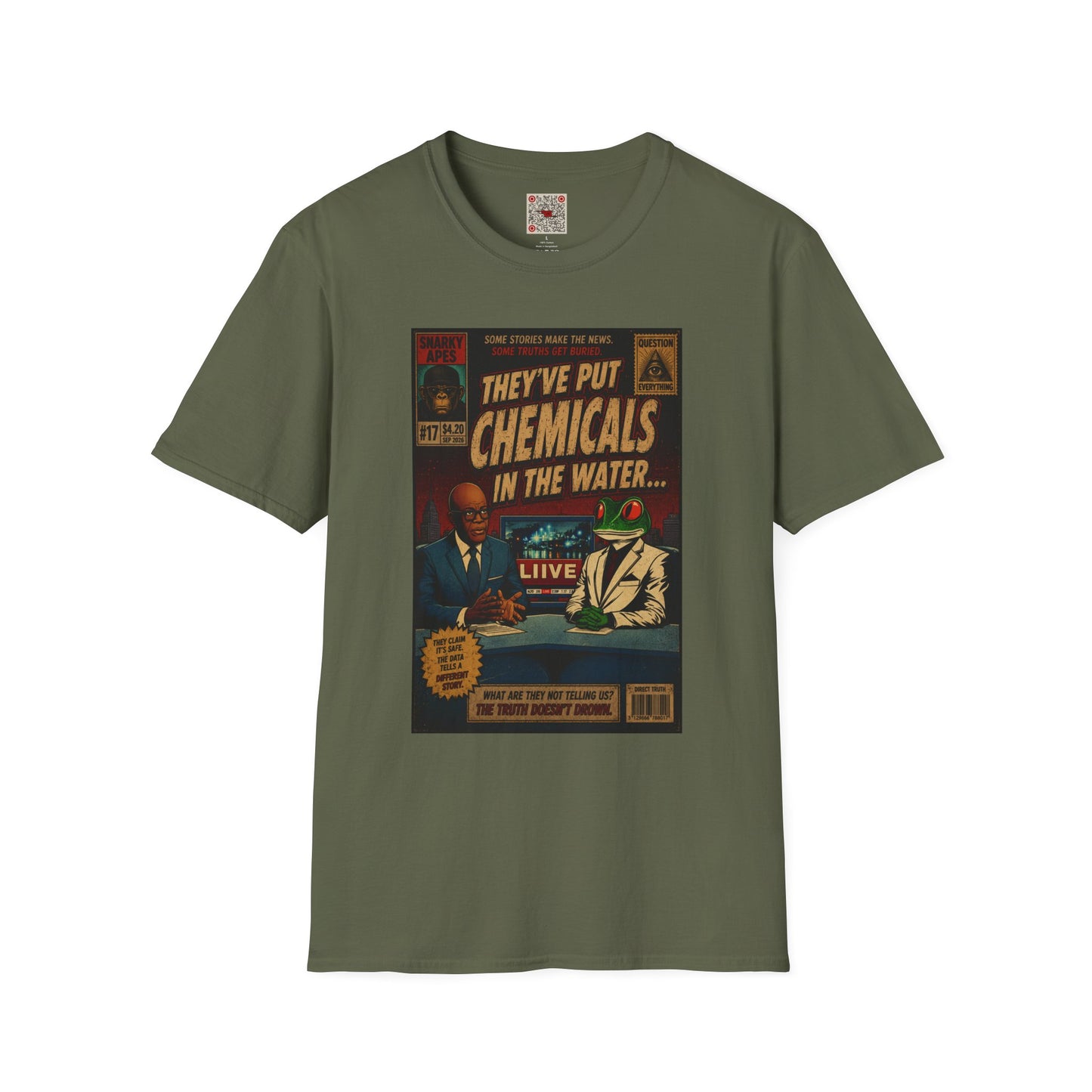 T-Shirt — "They've Put Chemicals in the Water" Retro Conspiracy Graphic