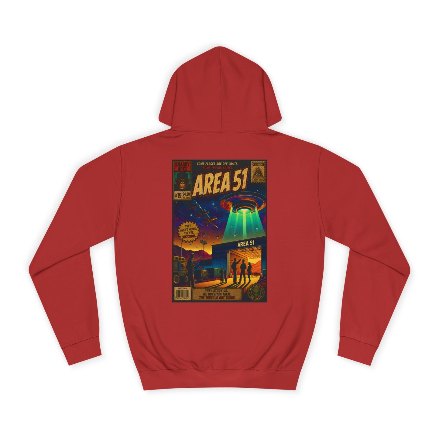 Area 51 Hoodie – Retro UFO Poster Pullover