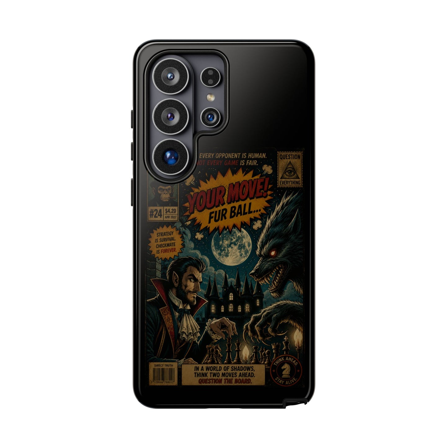Retro Horror Comic iPhone Case — Werewolf Vintage Movie Poster Design