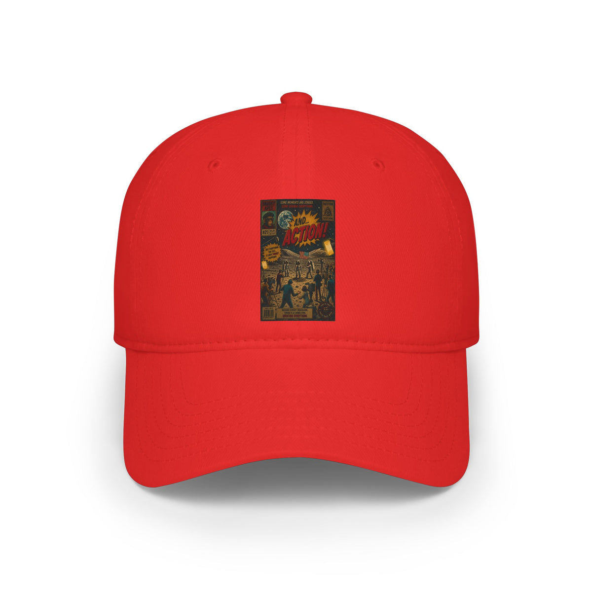 Vintage Comic Poster Baseball Cap — Retro Superhero Graphic Low-Profile Hat