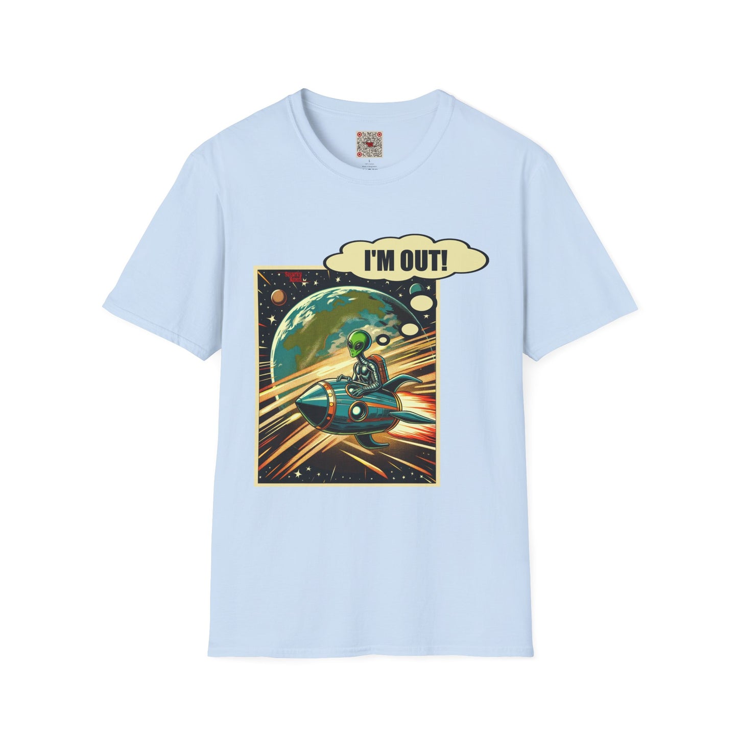 I'm Out! Alien Spaceship Graphic T-Shirt — Retro Space Comic Tee