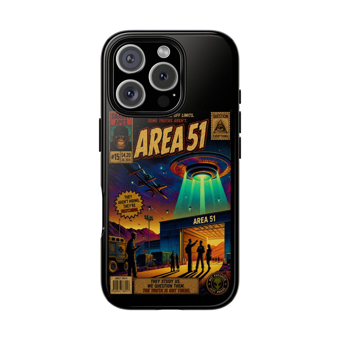 Area 51 Retro UFO Phone Case