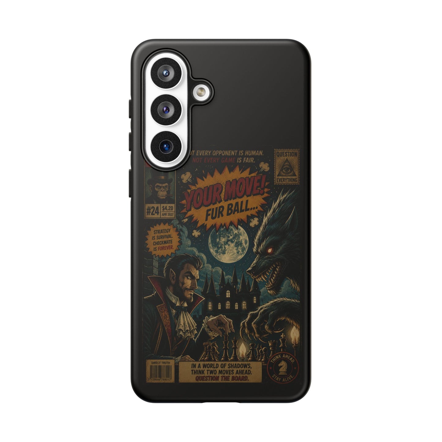 Retro Horror Comic iPhone Case — Werewolf Vintage Movie Poster Design