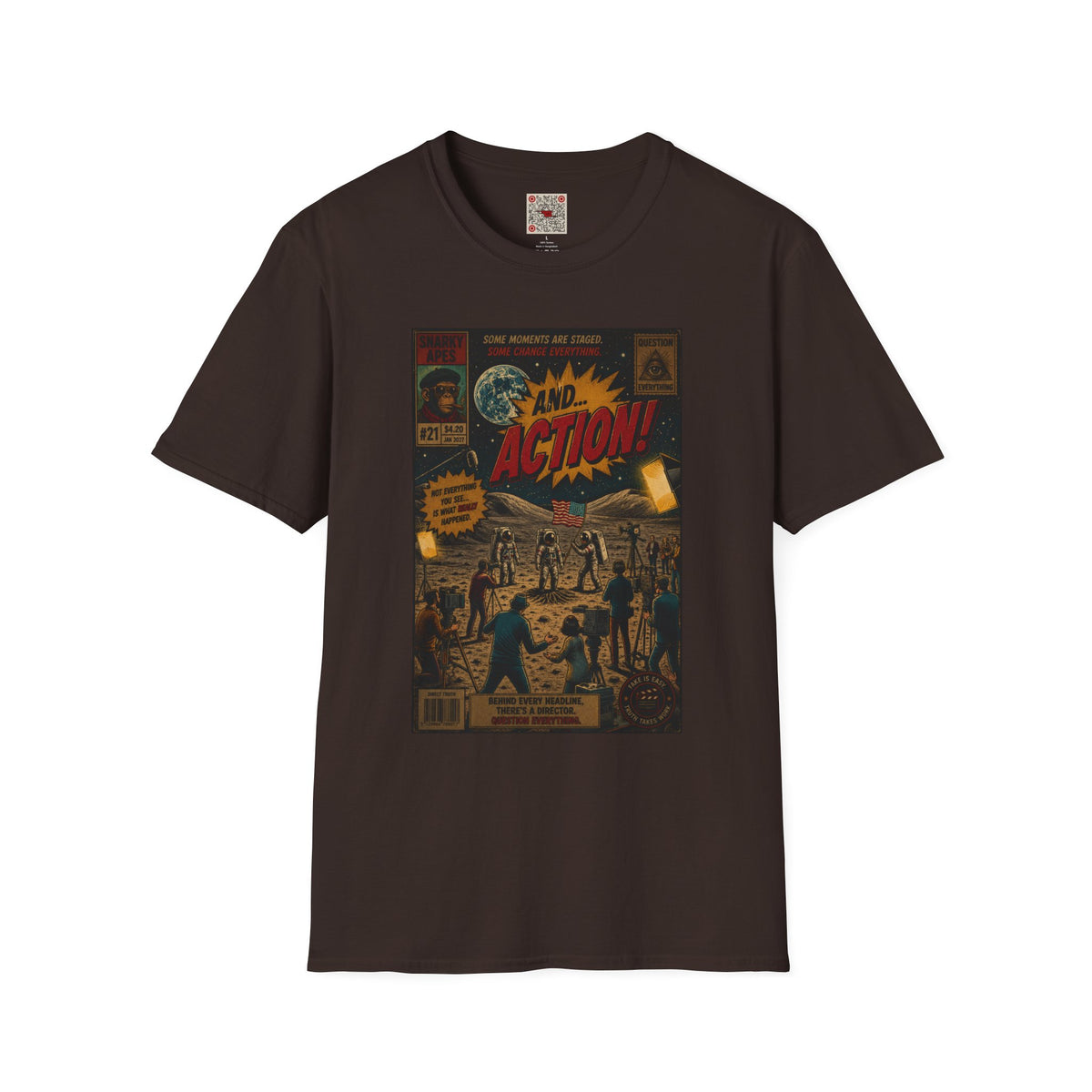 Retro Comic '...And Action!' Graphic T-Shirt