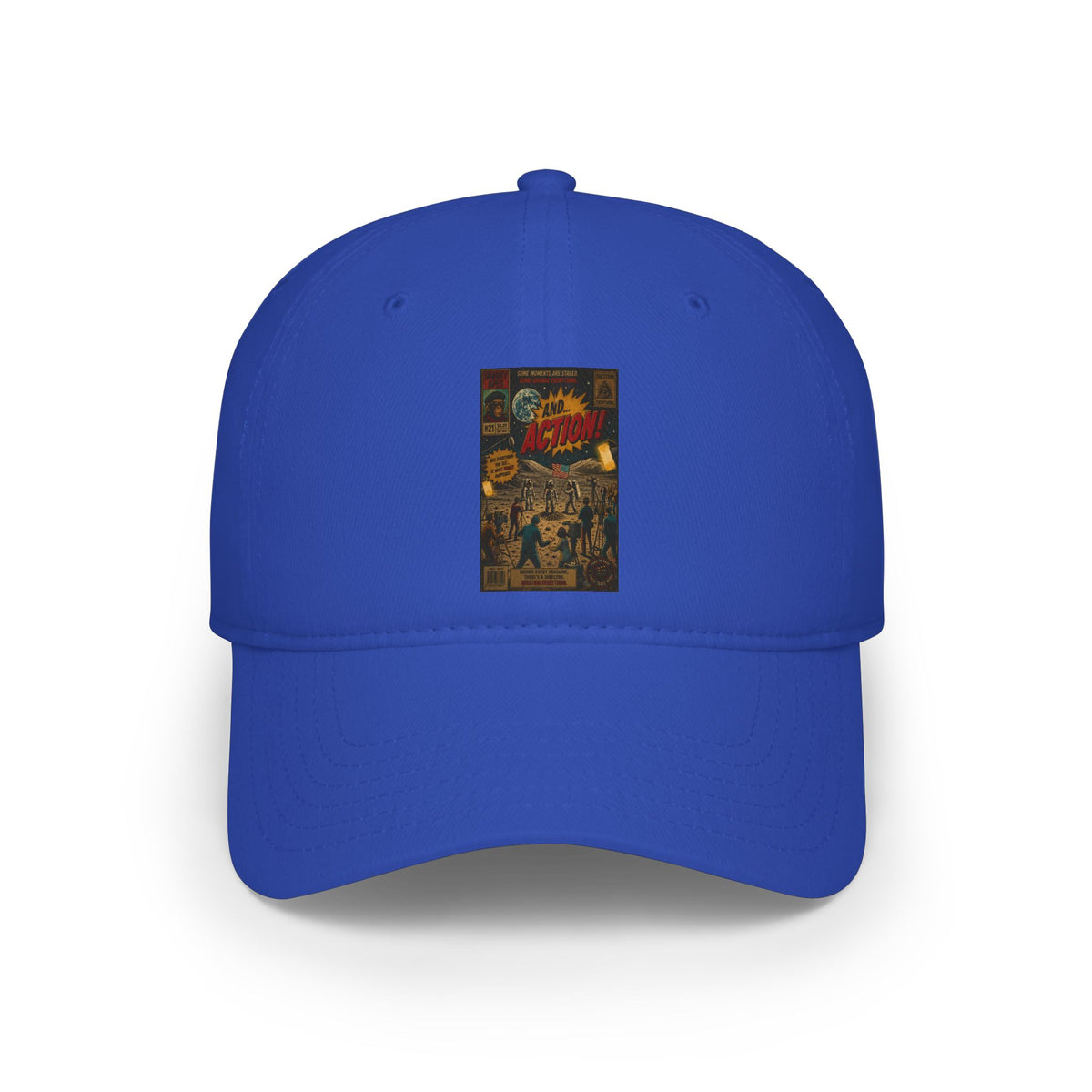 Vintage Comic Poster Baseball Cap — Retro Superhero Graphic Low-Profile Hat