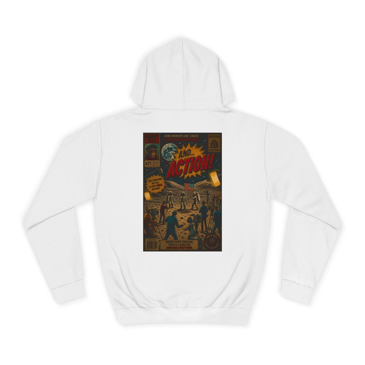Vintage Comic Cover Hoodie – Retro 'Action' Graphic Pullover