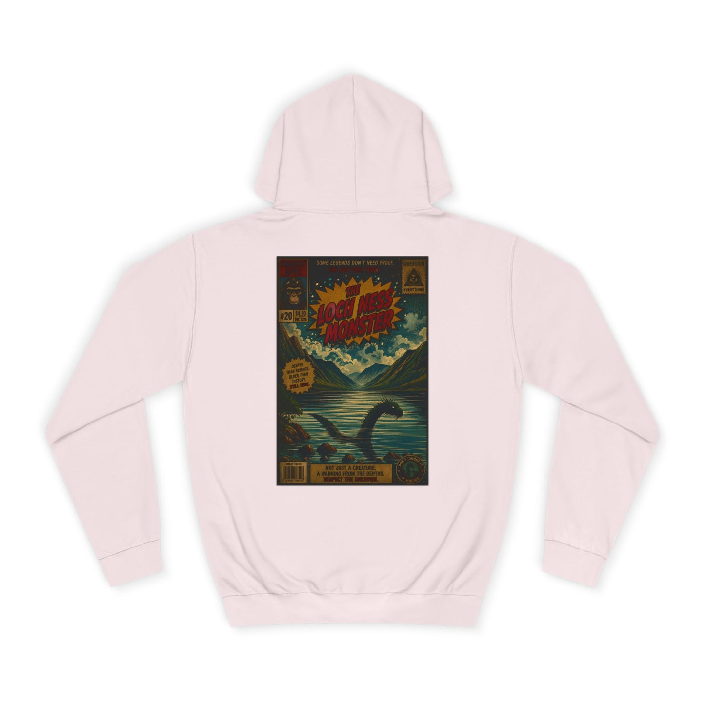 Vintage Adventure Hoodie — Retro Sea Monster Poster Graphic